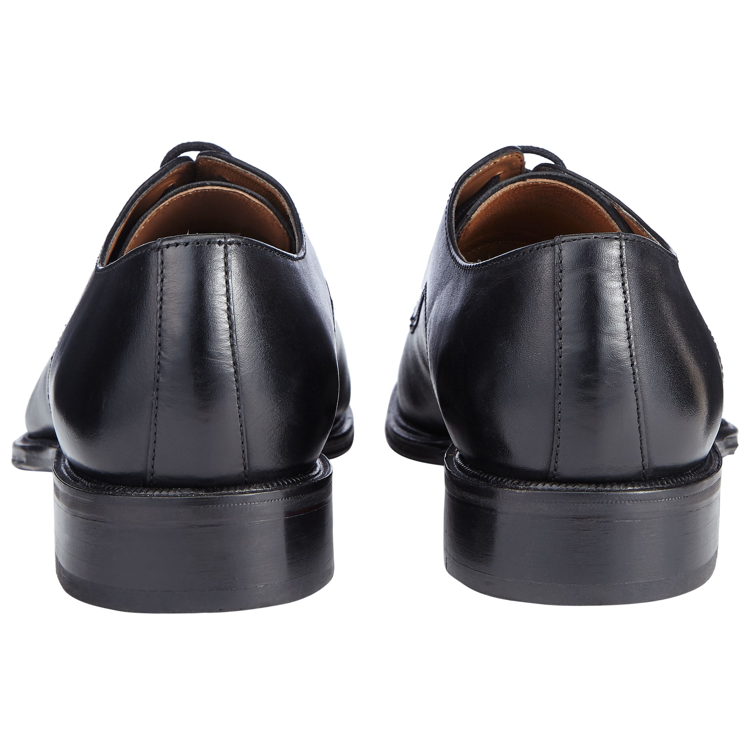 John Lewis & Partners Haslett Leather Derby Shoes, Black