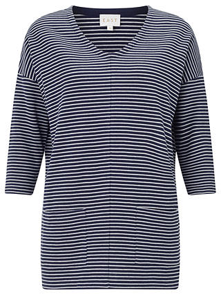 East Stripe Ribbed Jersey Top, Ink