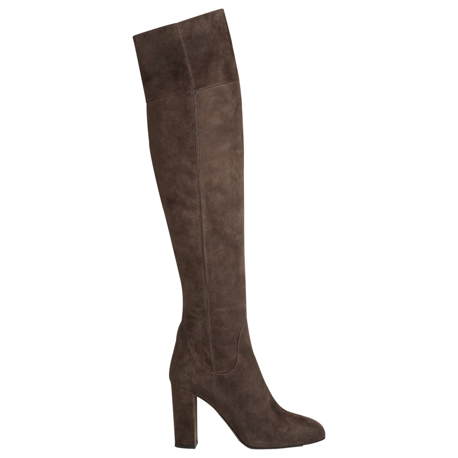 L.K. Bennett Kaelynn Over the Knee Boots, Charcoal Suede