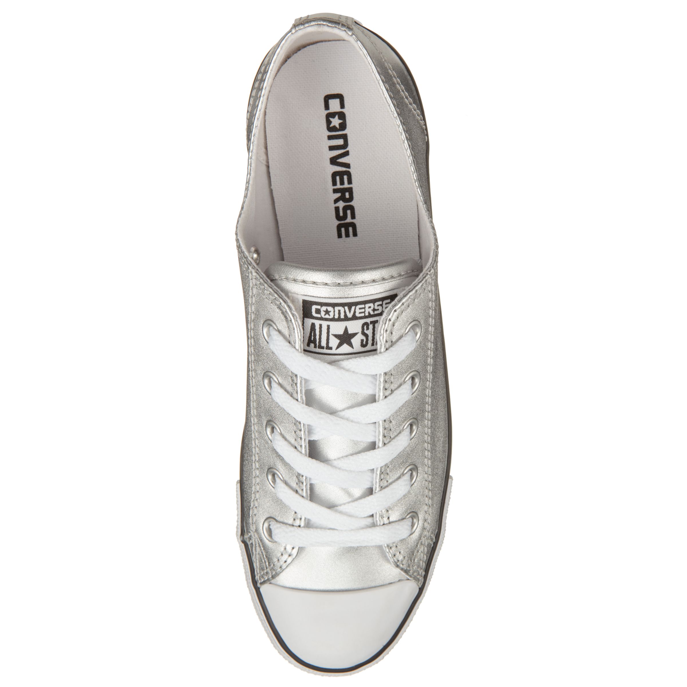 converse silver all star dainty ox trainers