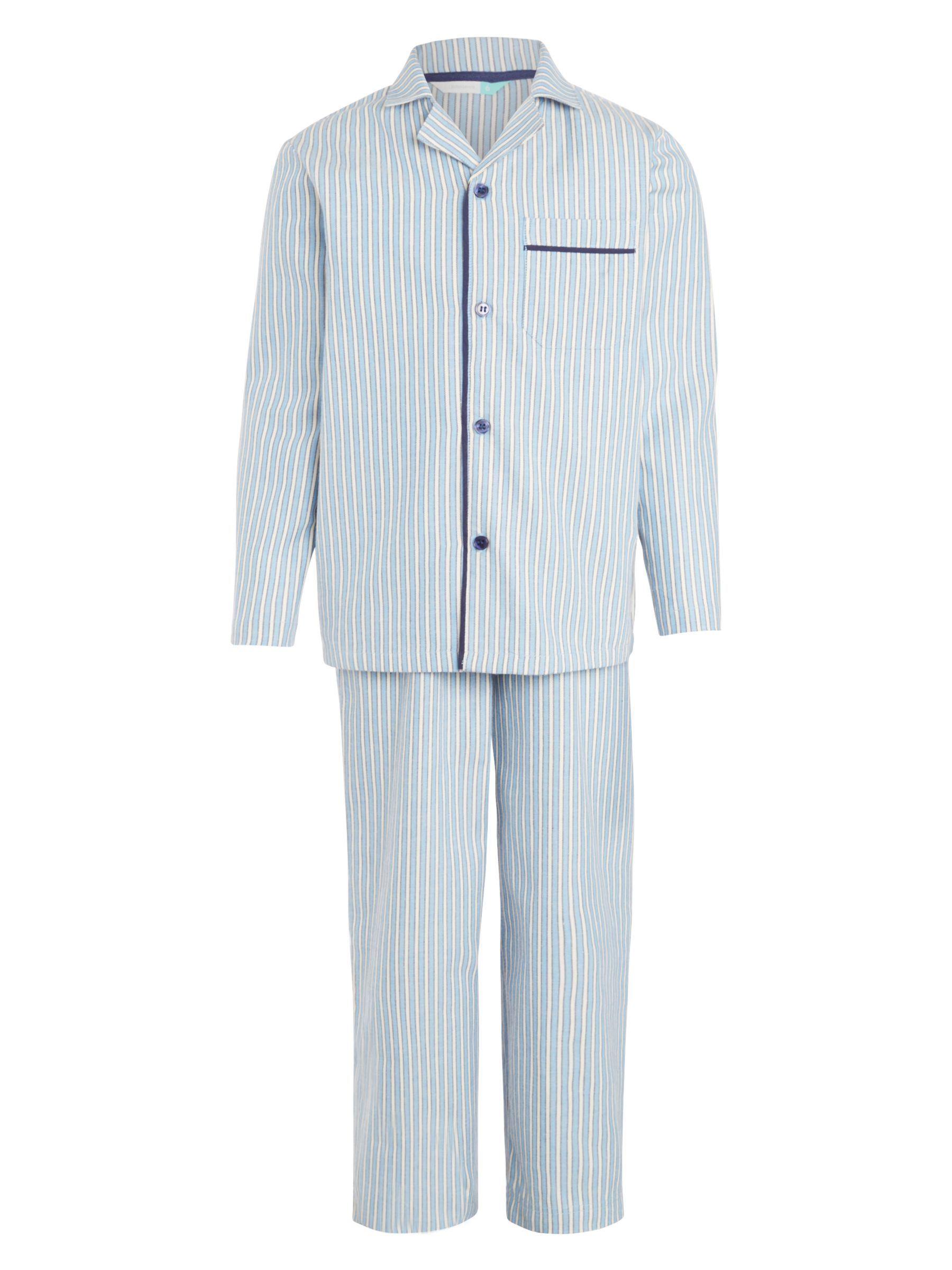 John Lewis Boys' Traditional Stripe Pyjamas, Blue