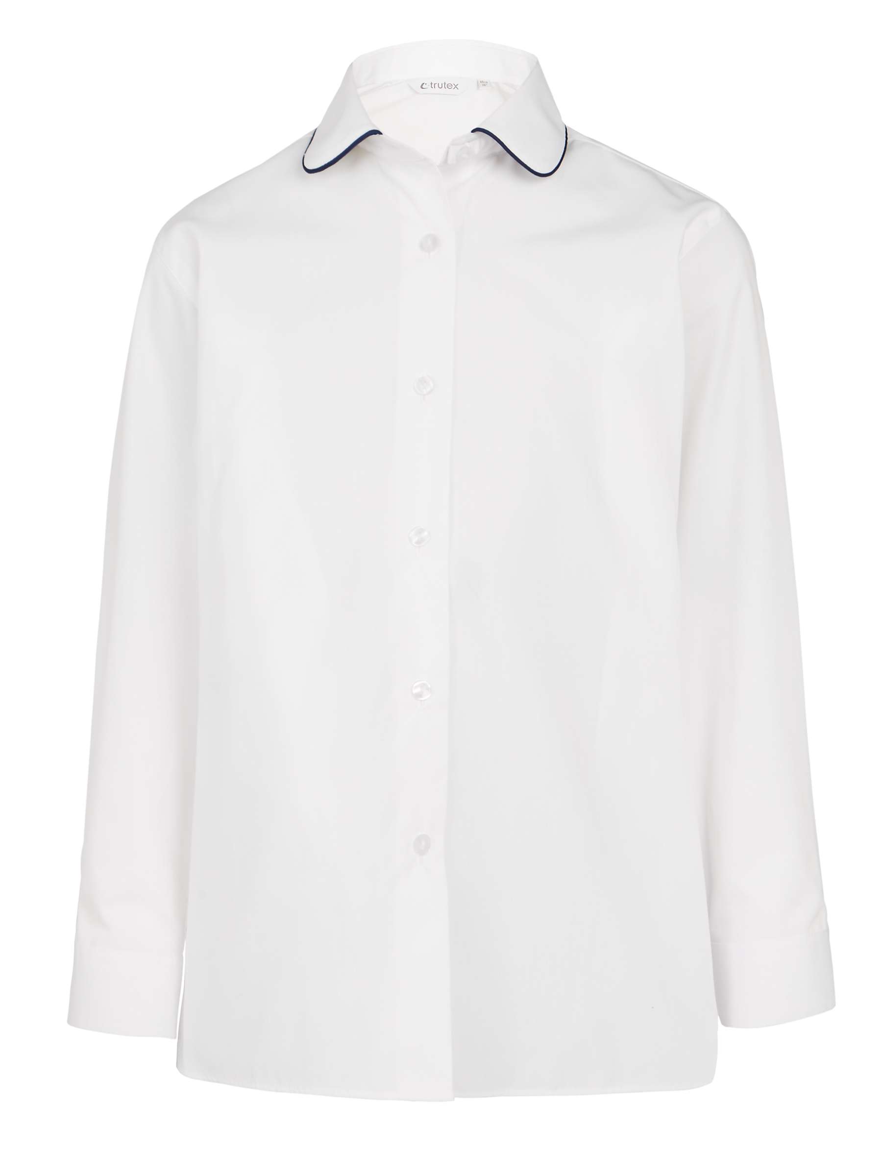 Buy Cameron Vale School Girls' Blouse, Pack of 2, White/Navy Online at johnlewis.com