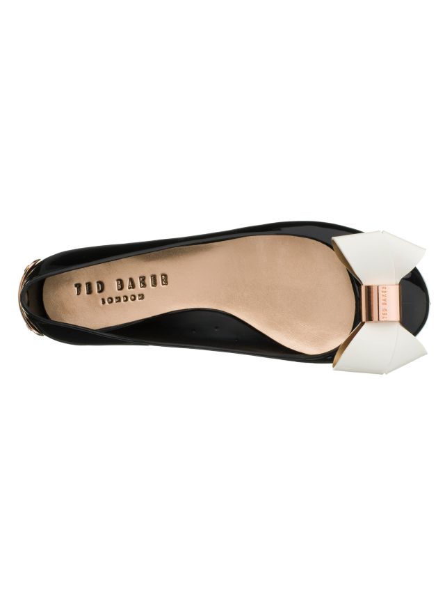 Ted Baker Faiyte Large Bow Jelly Flat Pumps Black 4