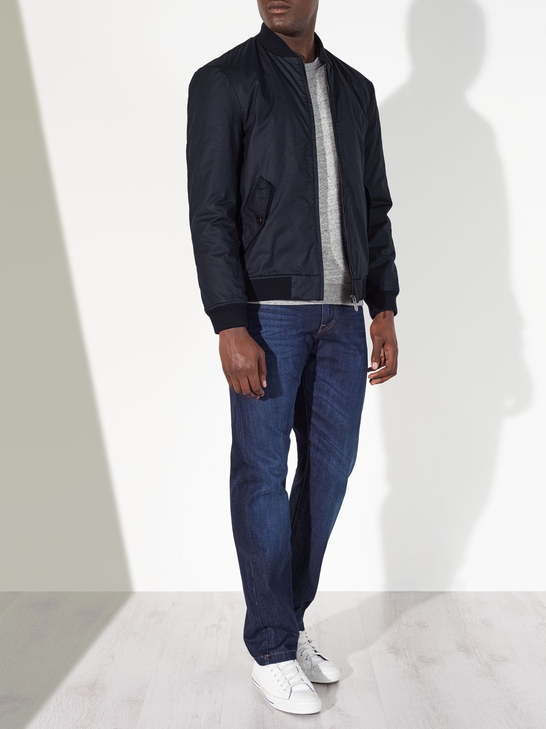 JOHN LEWIS & Co. Waxed Cotton Bomber Jacket at John Lewis & Partners