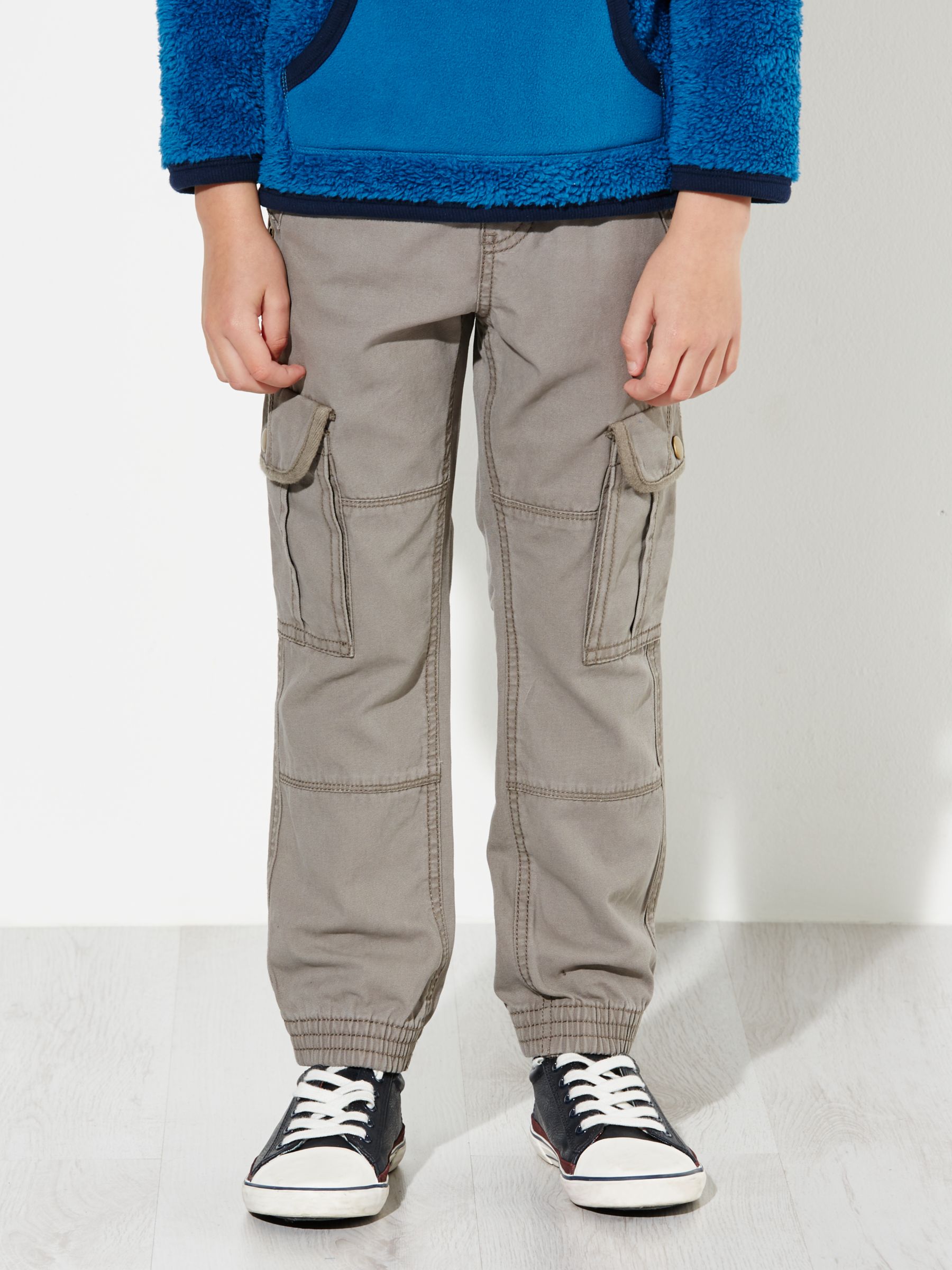 boys grey cargo trousers