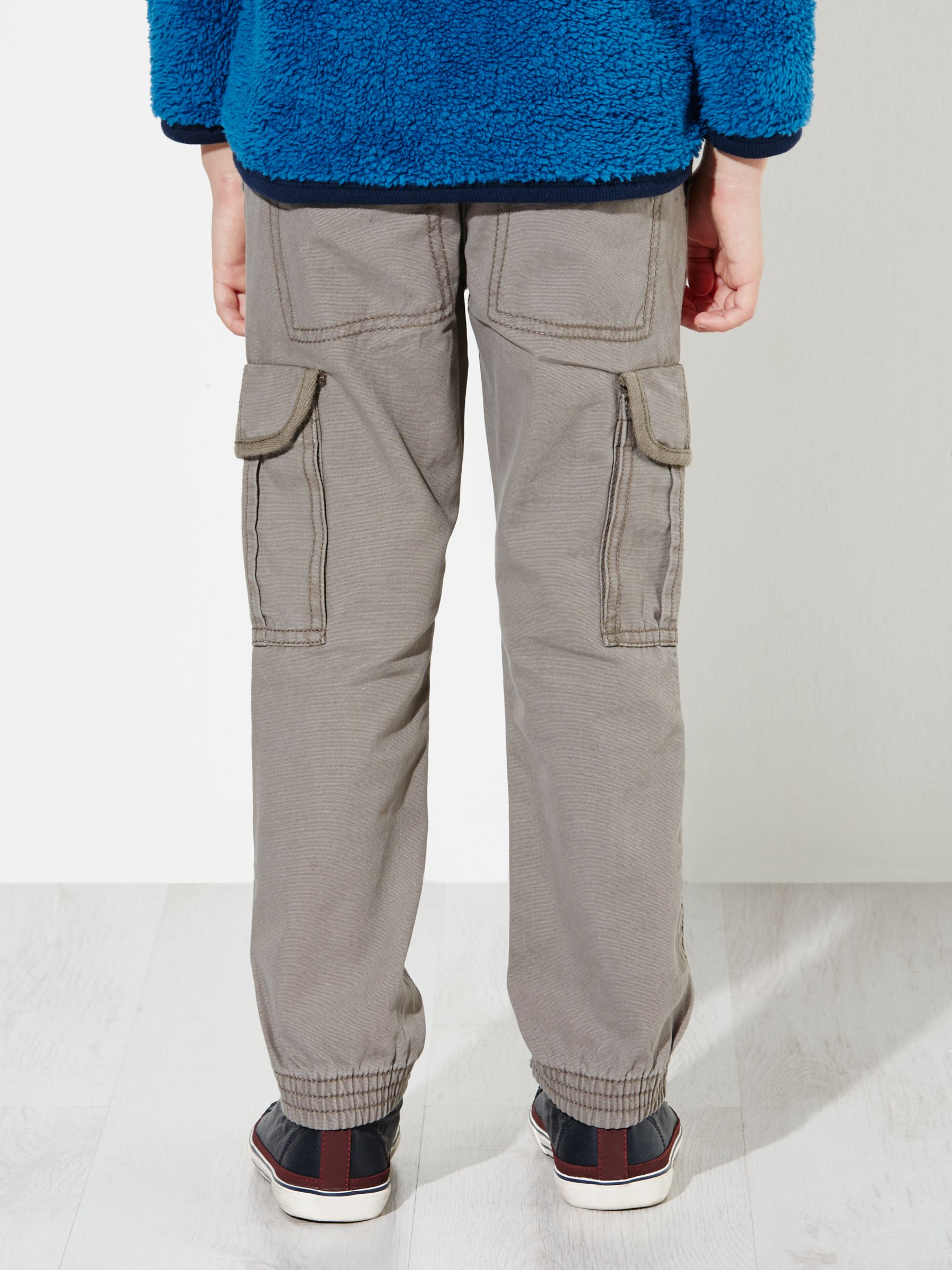 boys grey cargo trousers