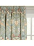 Morris & Co. Strawberry Thief Pair Lined Pencil Pleat Curtains, Duck Egg