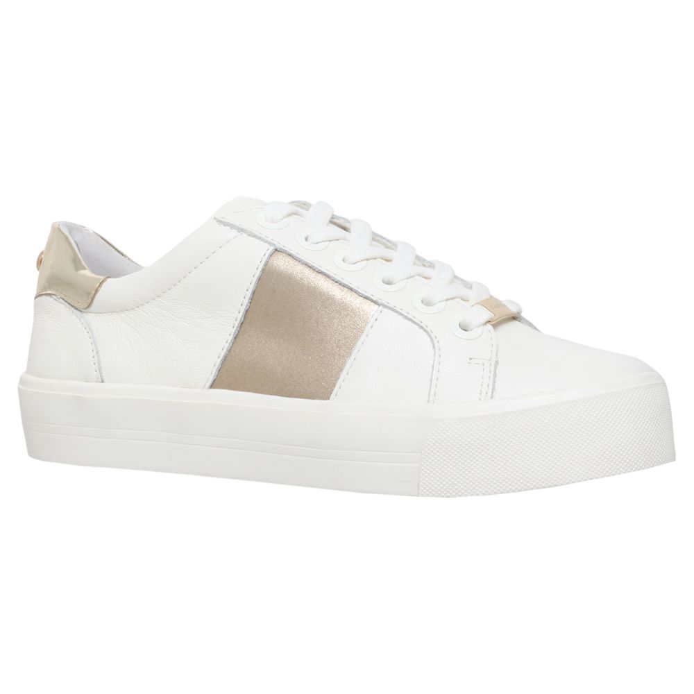 Carvela Lotus Lace Up Trainers, White 