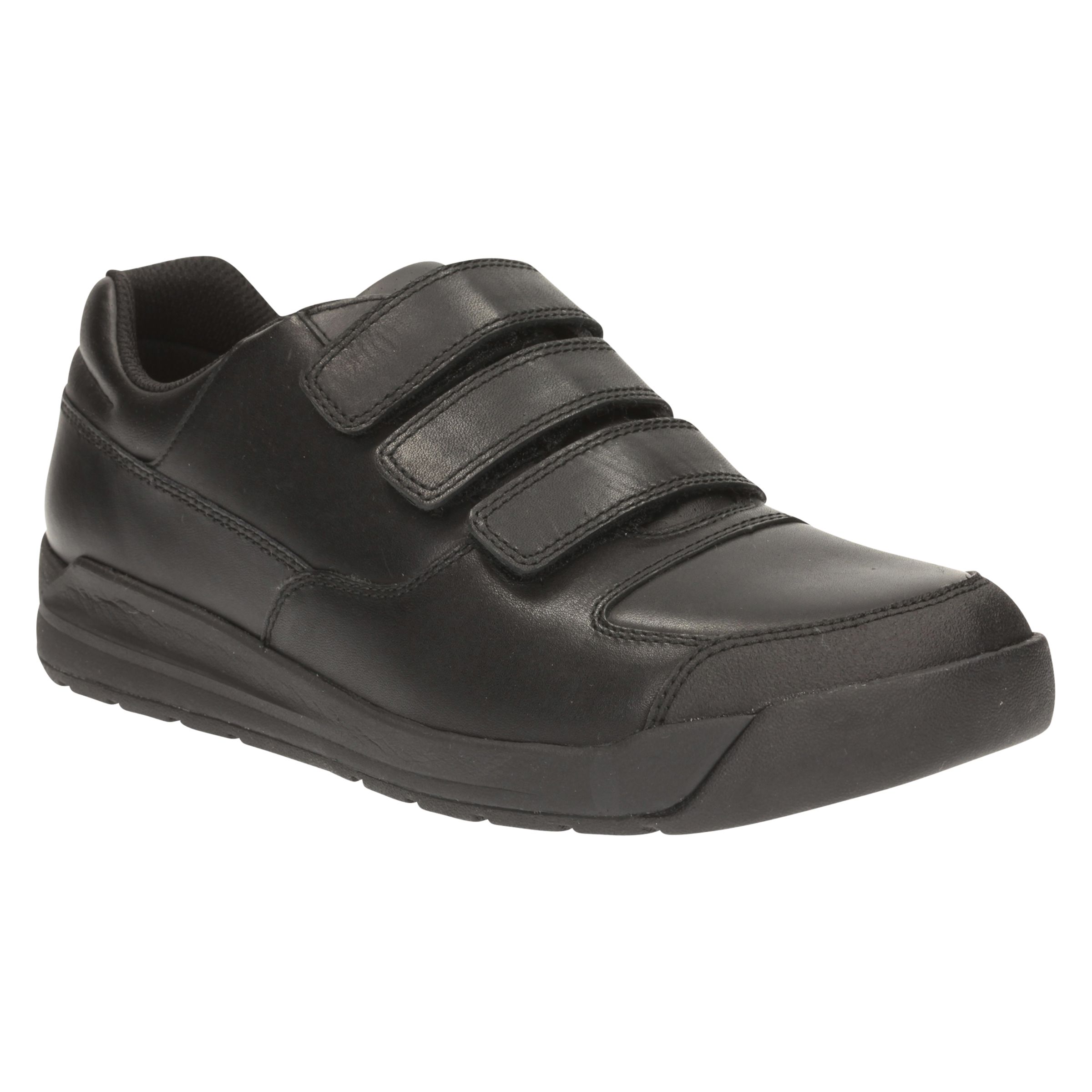 Monte Lite Leather School Shoes, Black 