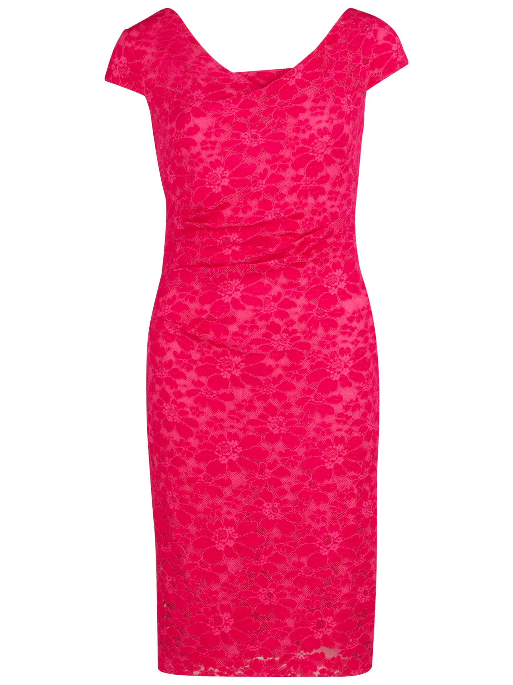 gina bacconi pink lace dress