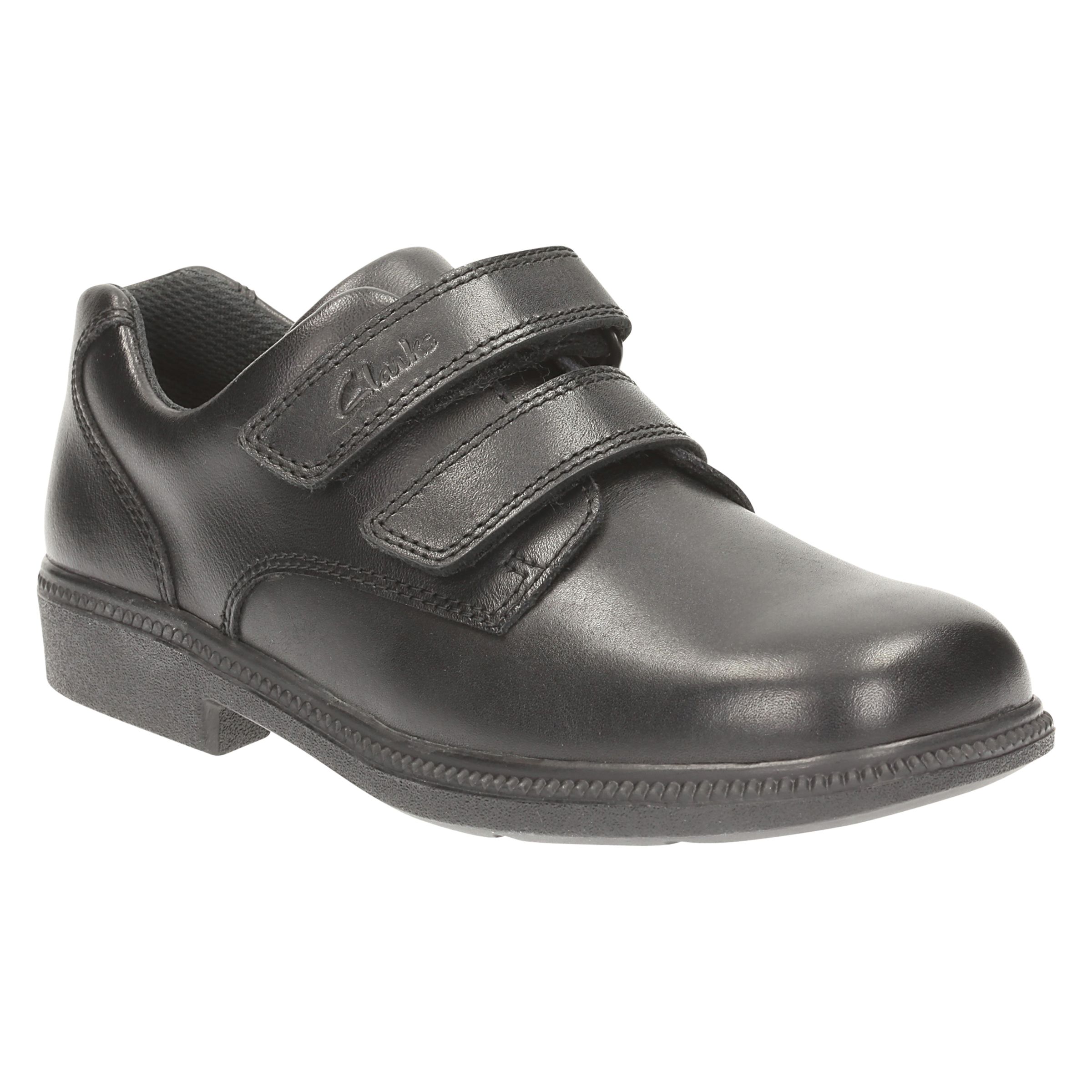 Deaton Gate Leather School Shoes, Black 