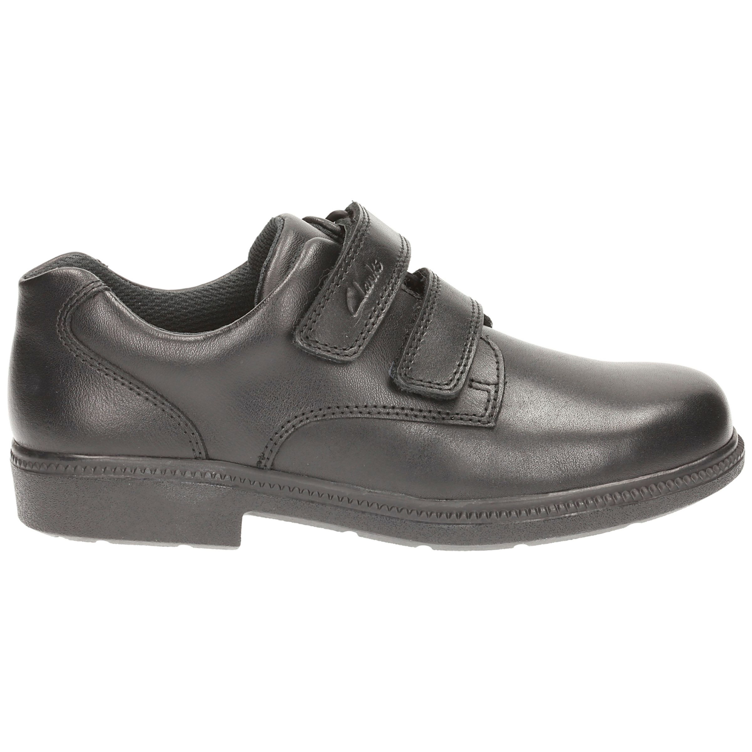 Deaton Gate Leather School Shoes, Black 