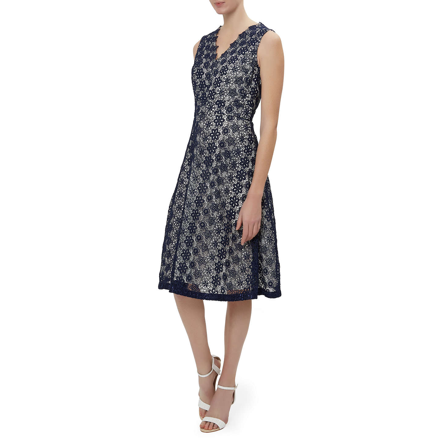 Damsel in a dress Lace Dress, Navy at John Lewis