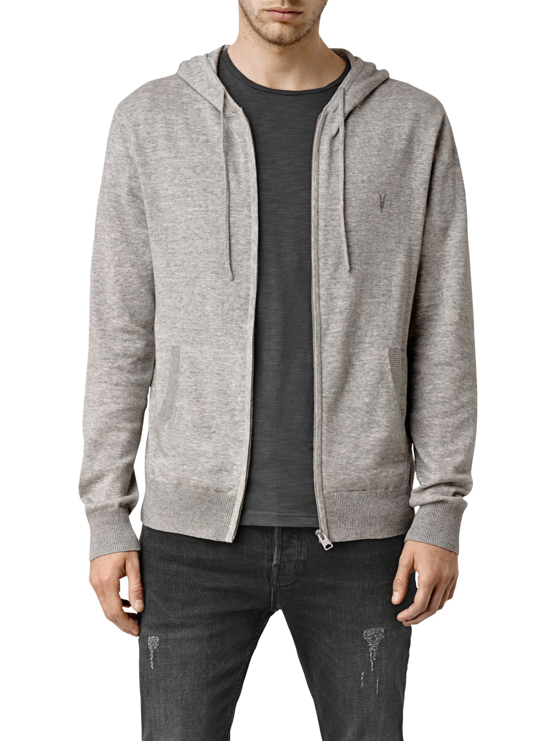 all saints hoodie grey