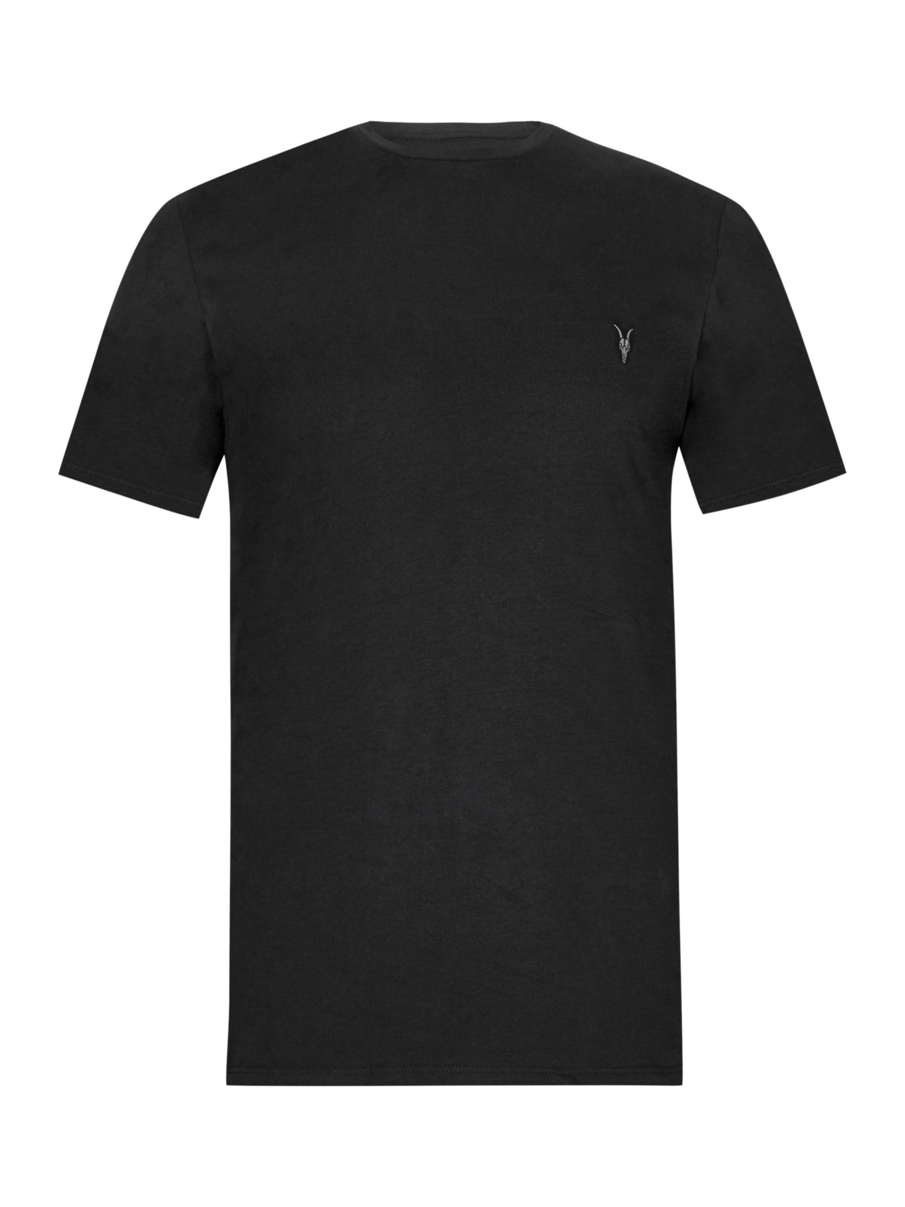 AllSaints Brace Tonic Crew Neck T-Shirt, Jet Black at John Lewis & Partners