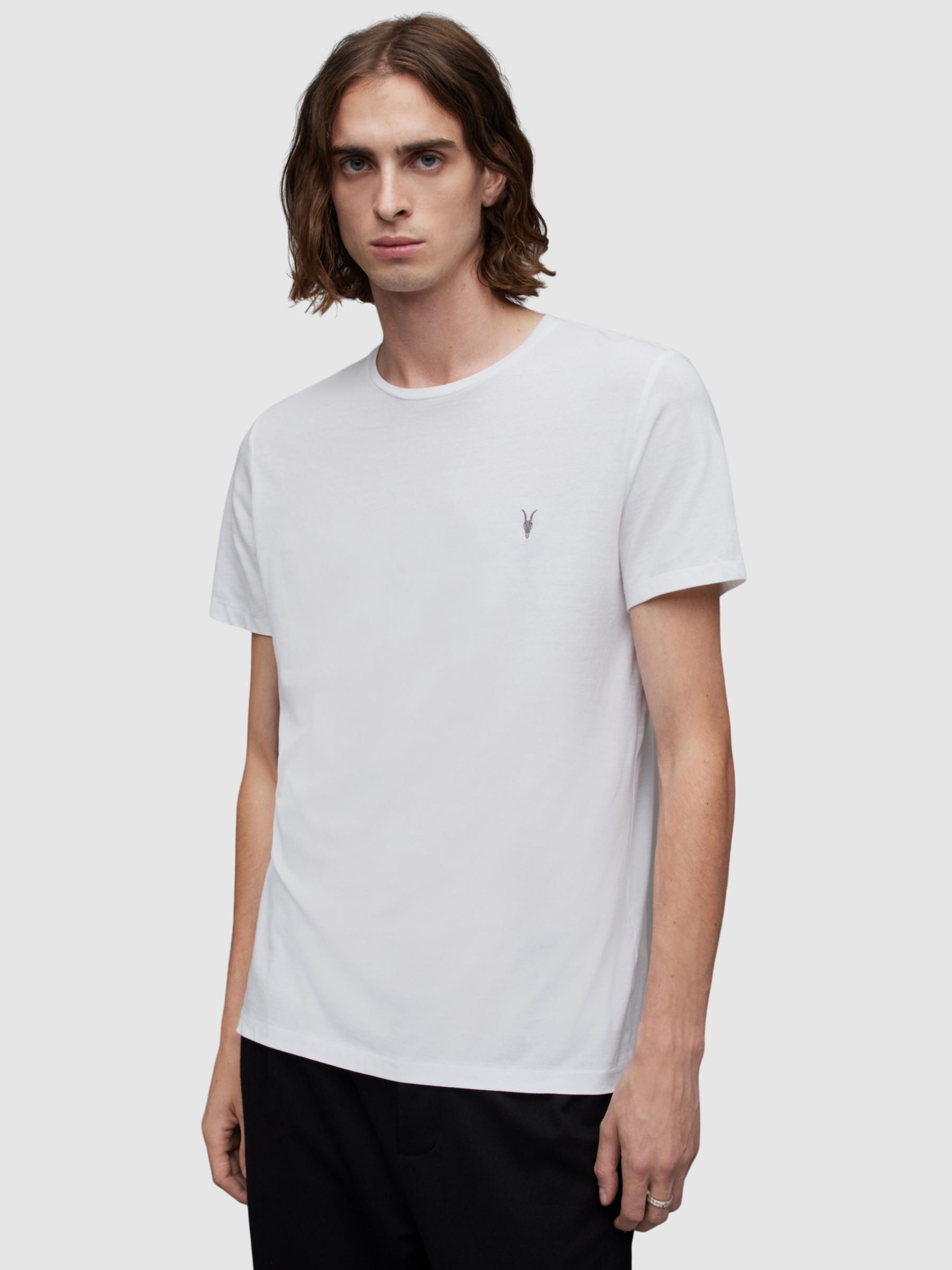 AllSaints Tonic Crew Neck T-Shirt, Optic White, XS