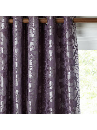 John Lewis & Partners Alexandra Leaf Pair Lined Eyelet Curtains