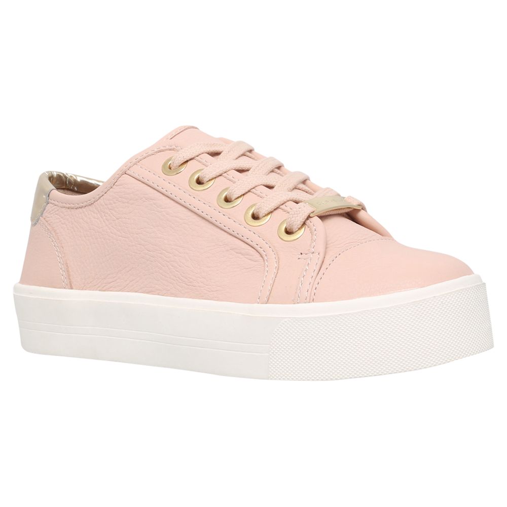 Carvela Lorna Lace Up Trainers, Nude