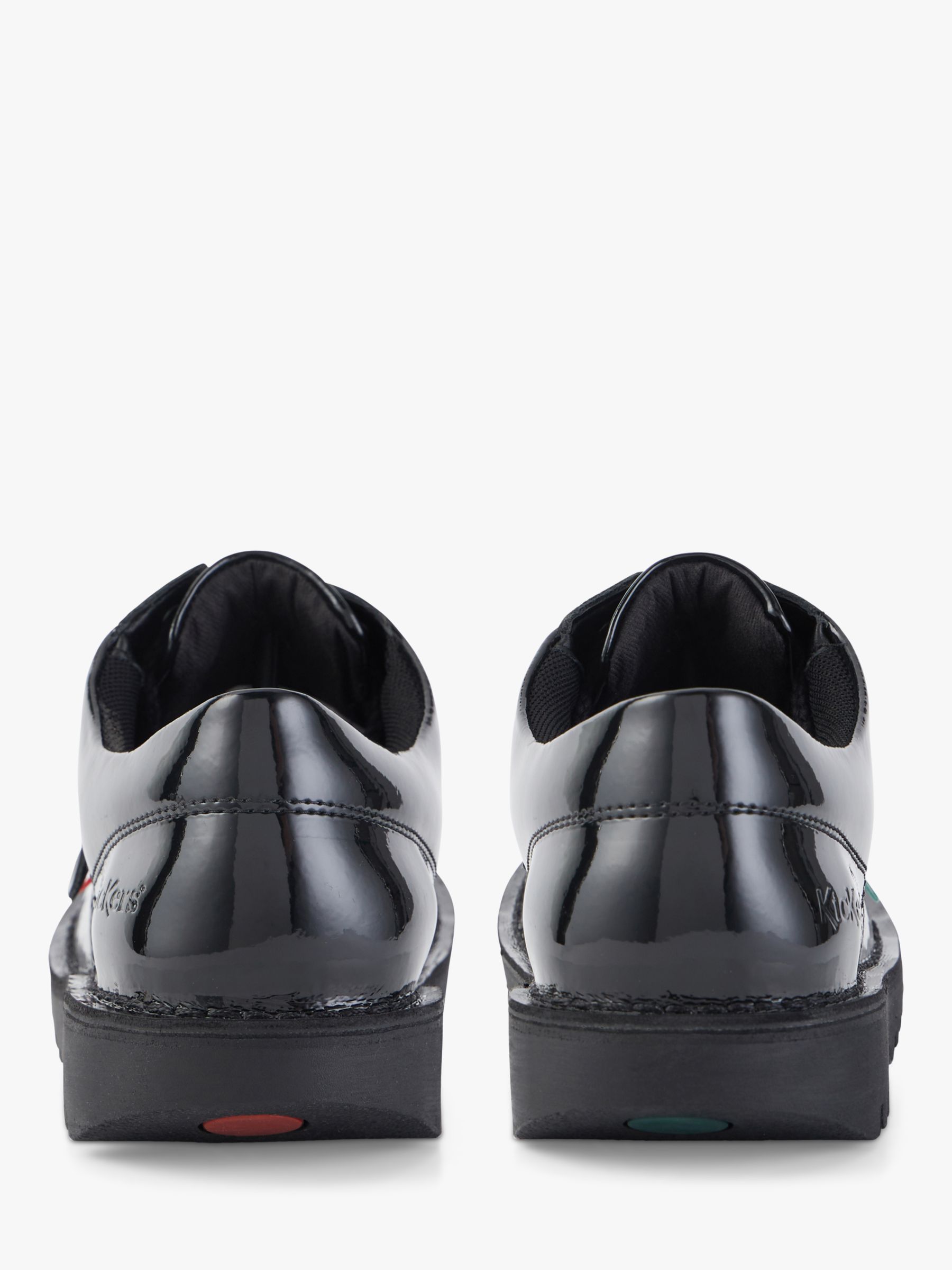 Buy Kickers Kids' Kick Lo Lace Up Shoes, Black Patent Online at johnlewis.com