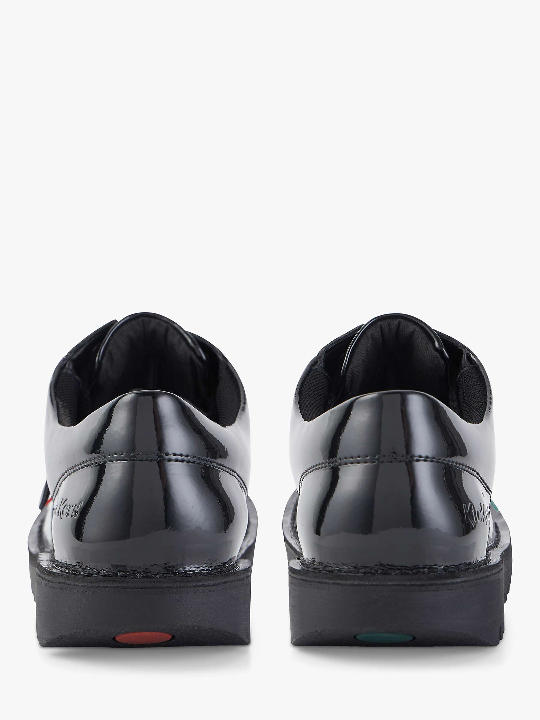 Buy Kickers Children's Kick Lo Lace Up Shoes, Black Patent Online at johnlewis.com