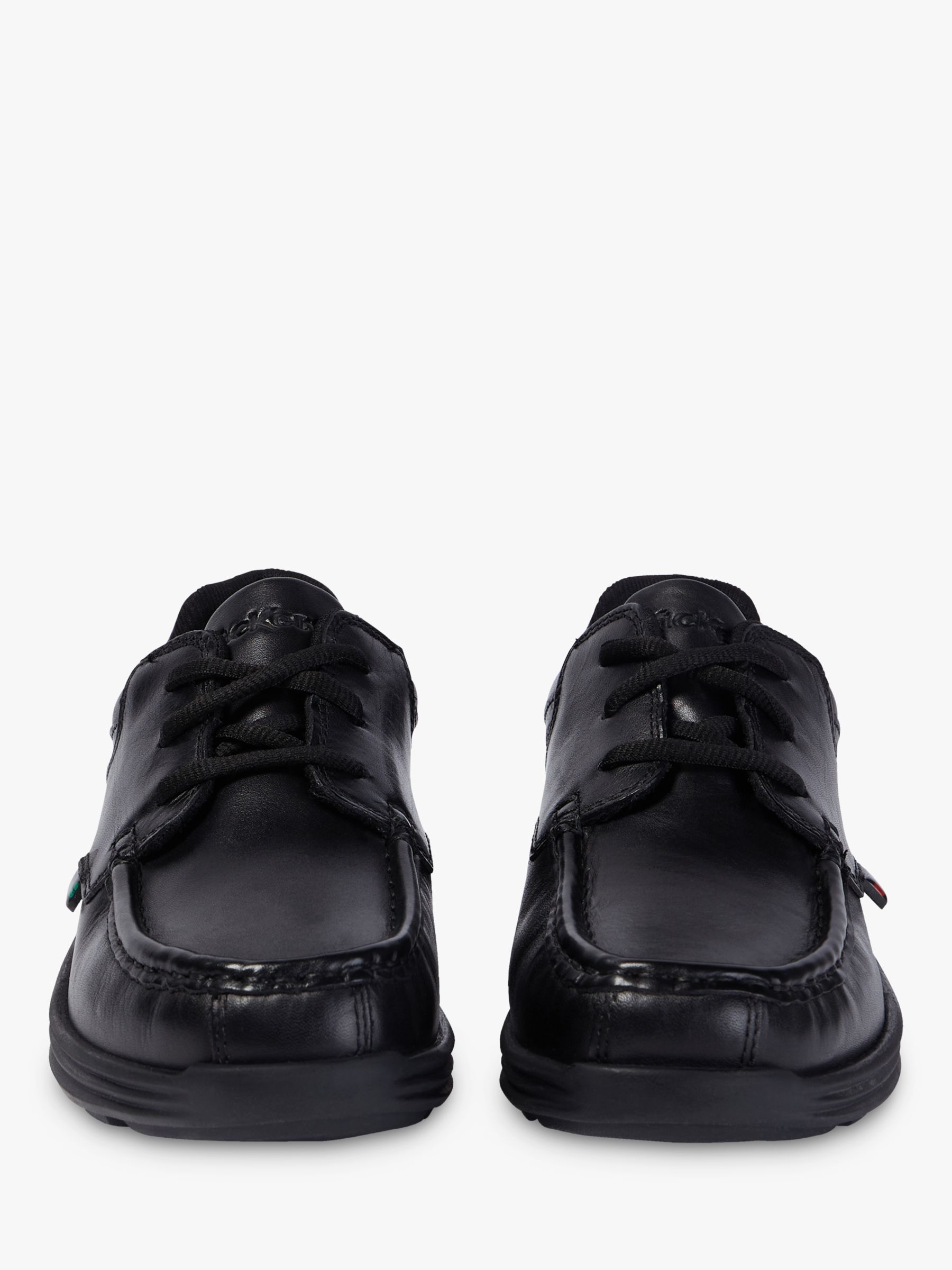 Buy Kickers Kids' Leather Reasan Laced Shoes, Black Online at johnlewis.com