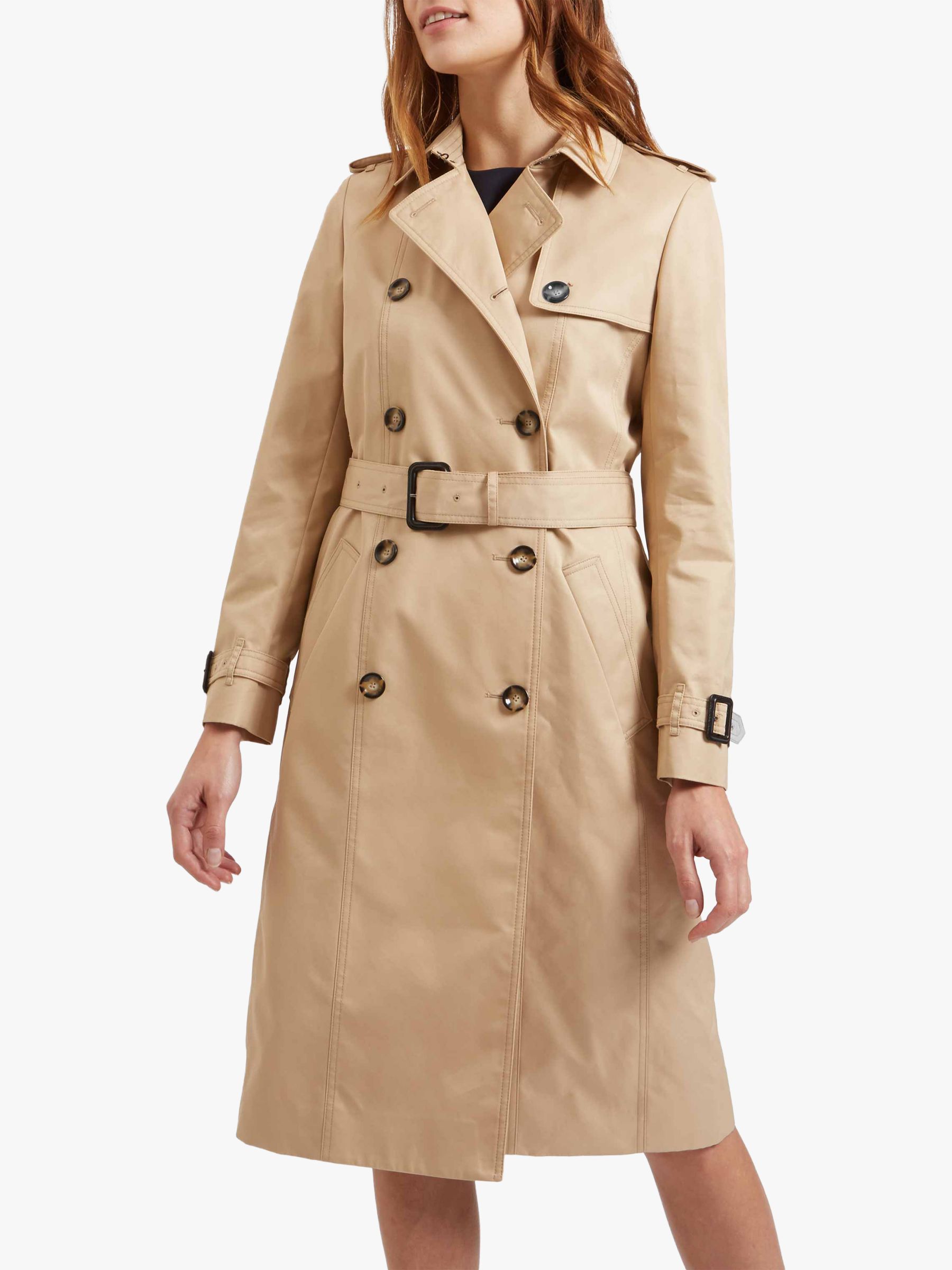 Jaeger Classic Trench Coat, Stone at John Lewis & Partners