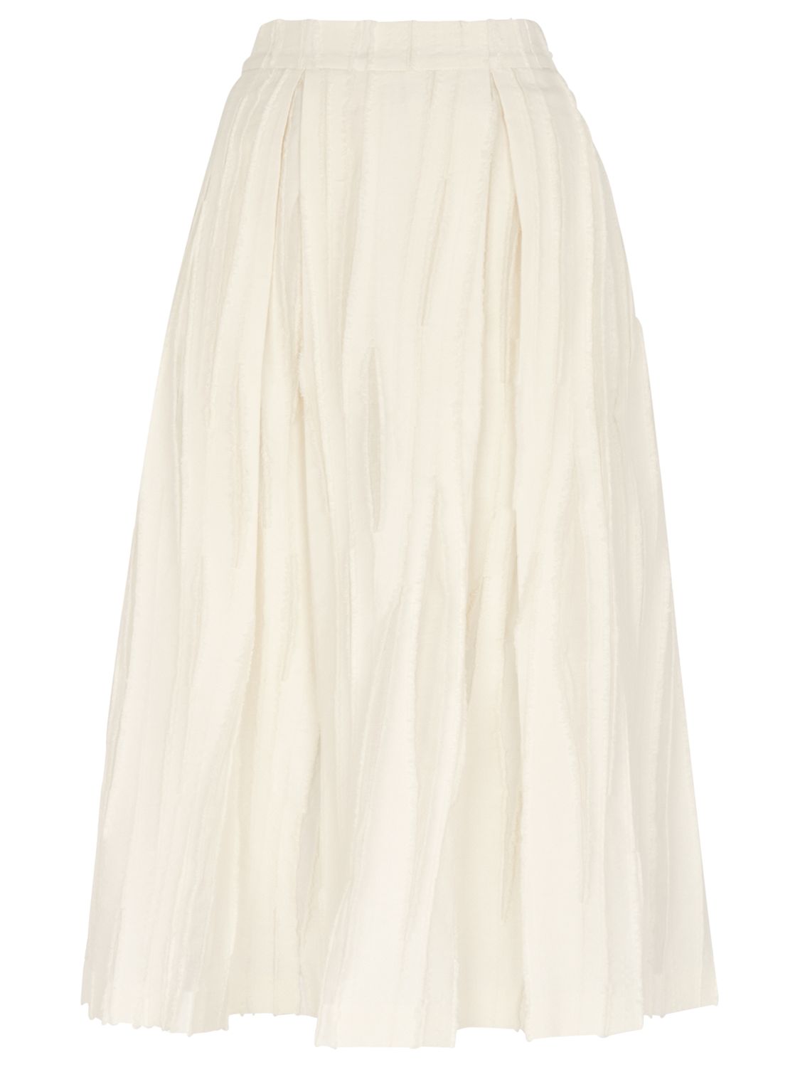 Whistles Textured Full Skirt, Ivory