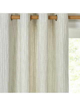 John Lewis & Partners Xander Pair Lined Eyelet Curtains, Grey