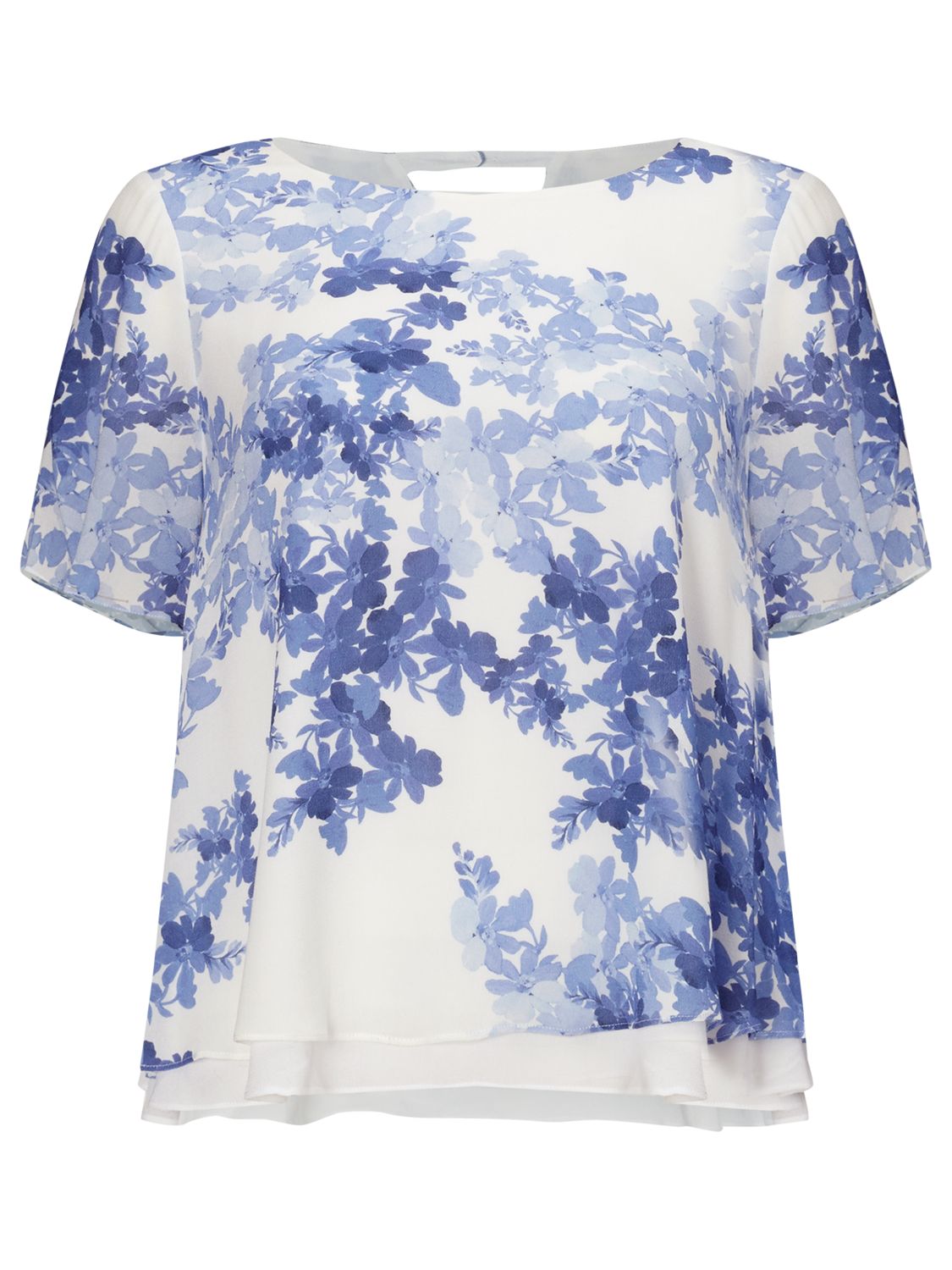 Phase Eight Padua Floral Blouse, Ivory/Anenome at John Lewis & Partners