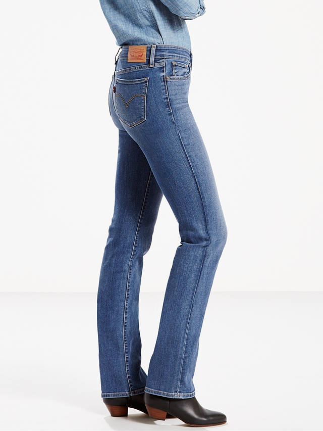 Levi's 714 Mid Rise Straight Jeans, Blue Vista