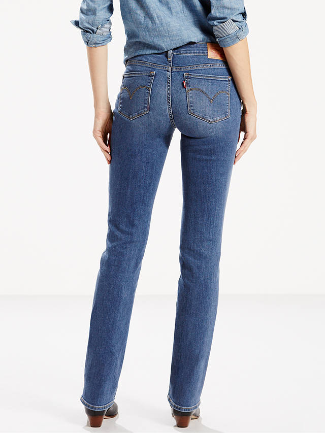 Levi's 714 Mid Rise Straight Jeans, Blue Vista