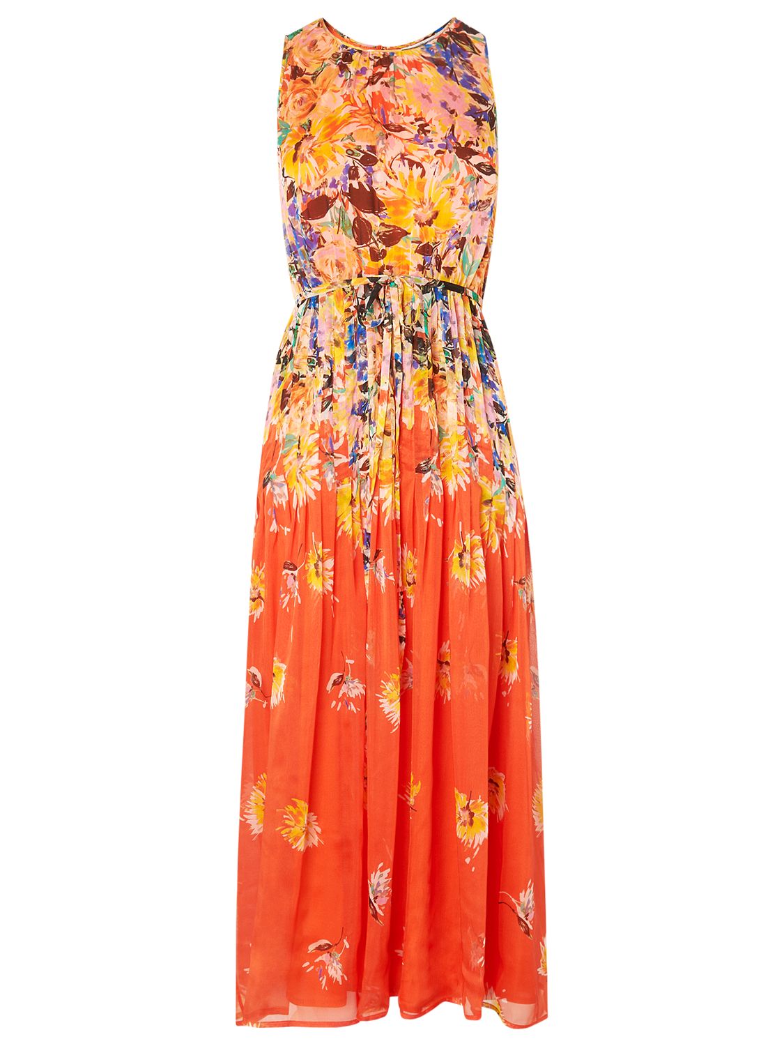 Buy L.K. Bennett Silk Thea Printed Dress, Vermillion | John Lewis