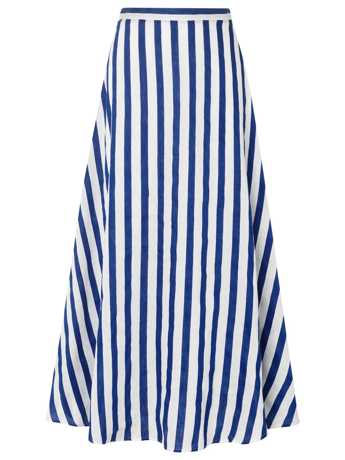 L.K. Bennett Harpa Stripe Skirt, Blue/White at John Lewis & Partners