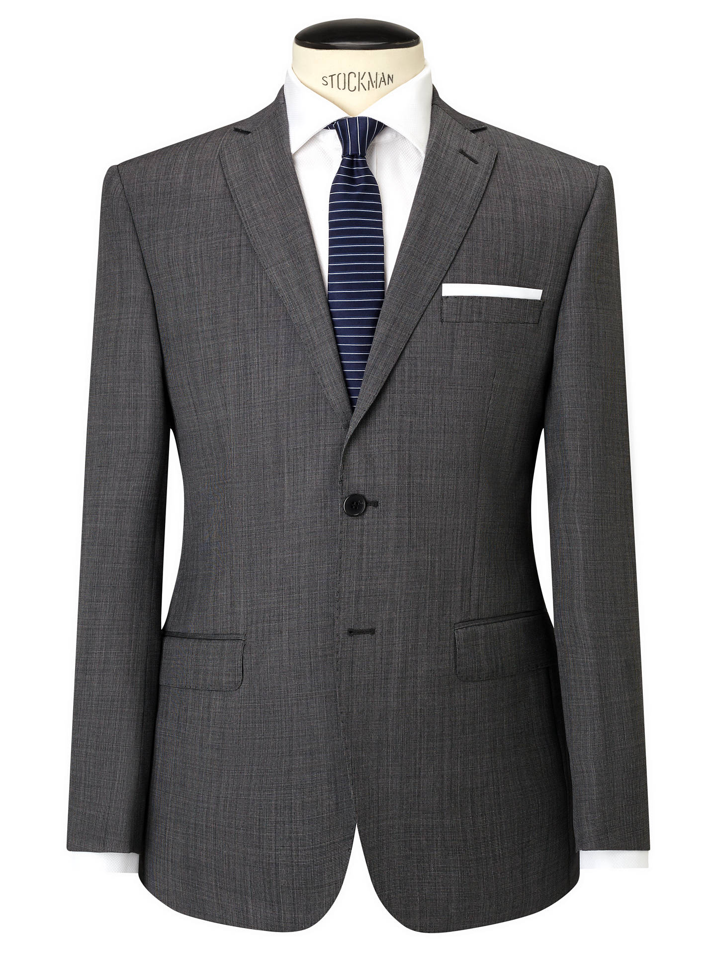 Daniel Hechter Pindot Tailored Suit Jacket, Grey at John Lewis & Partners