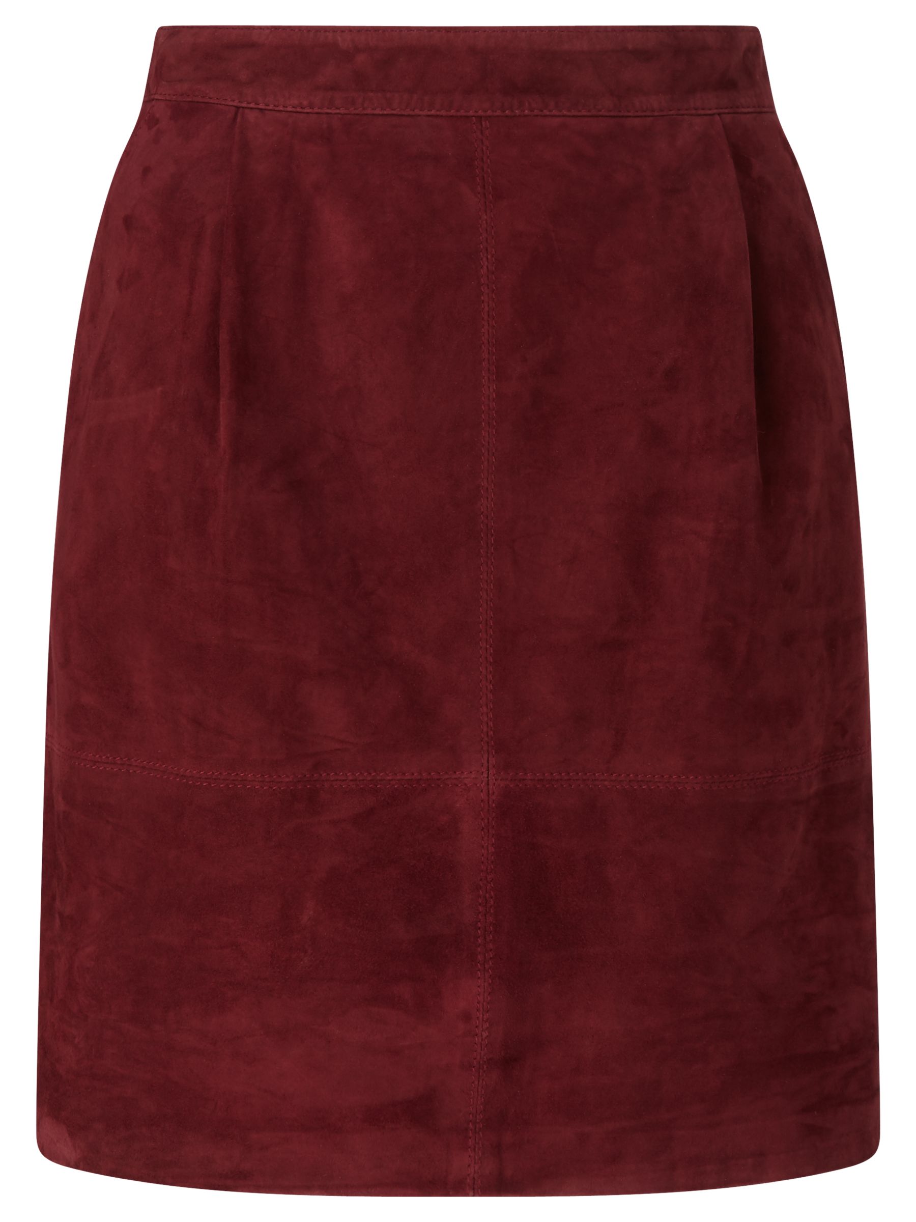 burgundy suede skirt