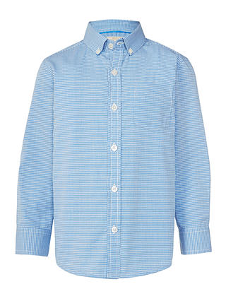 John Lewis Heirloom Collection Boys' Gingham Check Shirt, Blue
