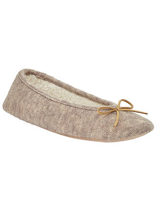 John Lewis & Partners Knitted Ballet Slippers, Natural