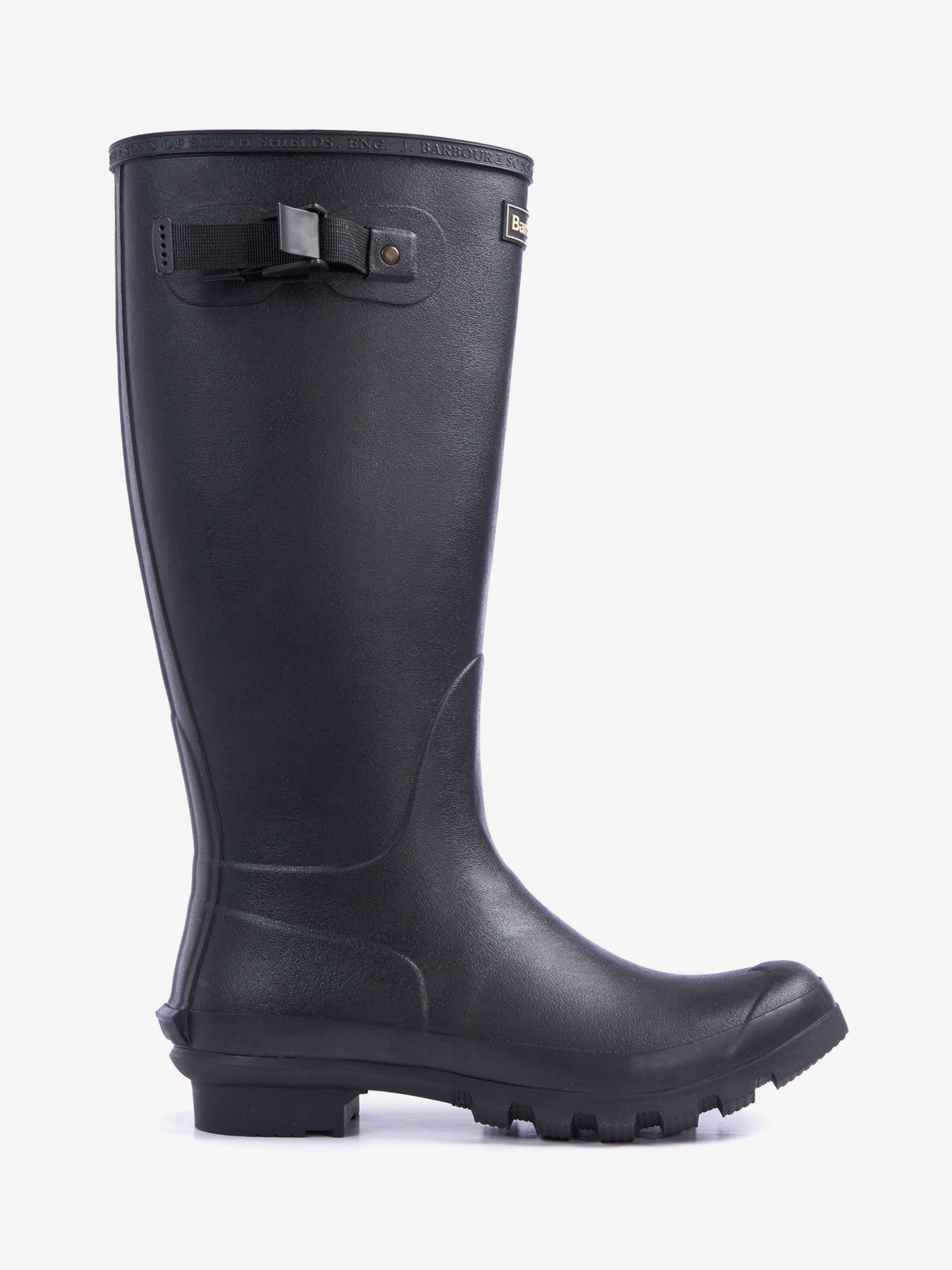 Barbour Bede Waterproof Wellington Boots, Black at John Lewis & Partners
