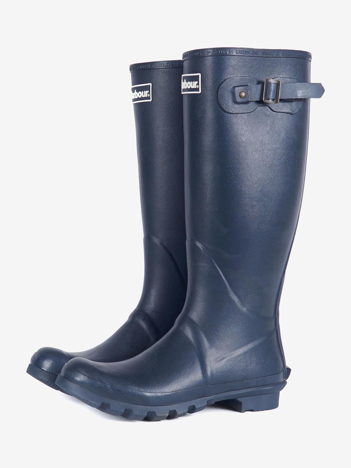 Barbour Bede Waterproof Wellington Boots, Navy at John Lewis & Partners