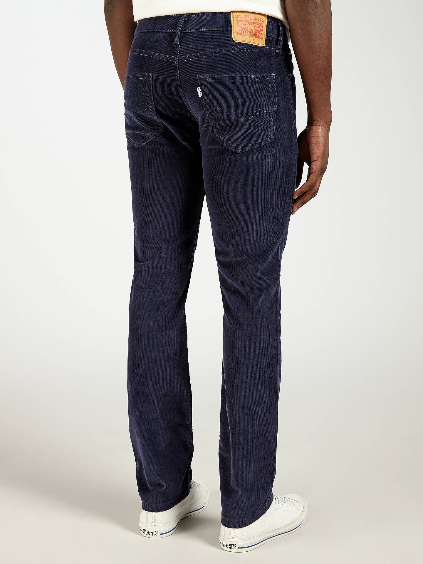 Levi's 511 Slim Fit Corduroy Trousers, Nightwatch Blue at John Lewis ...