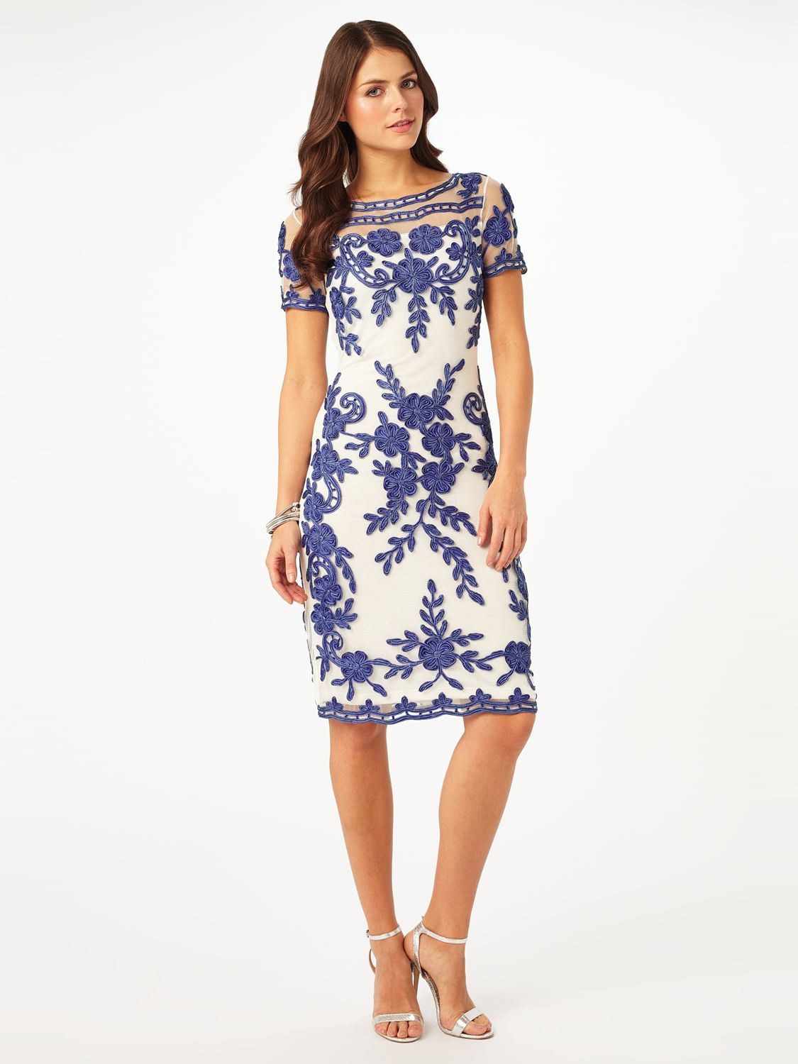 phase eight blue and white dress