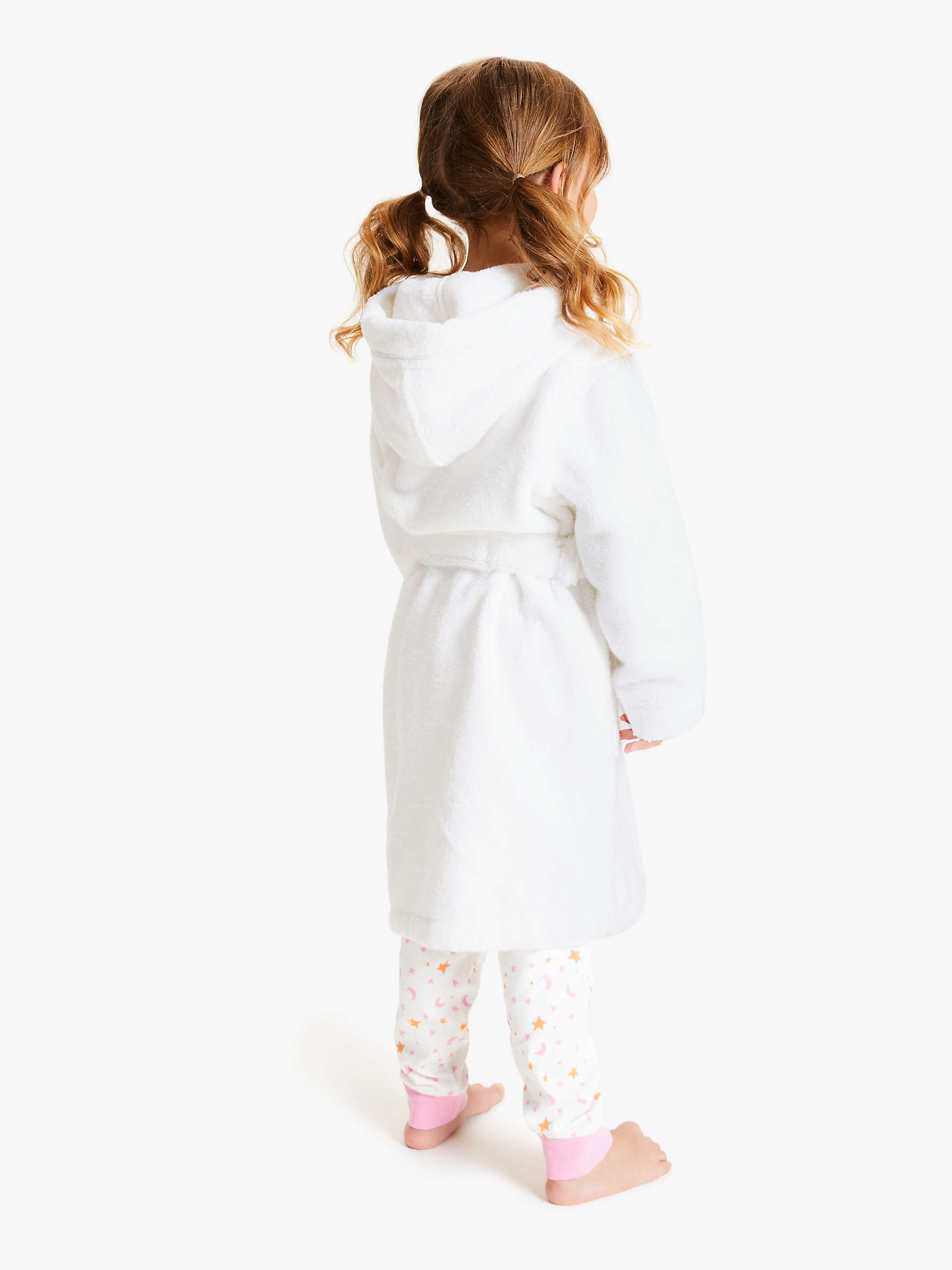 Buy John Lewis Kids' Towelling Robe, White Online at johnlewis.com