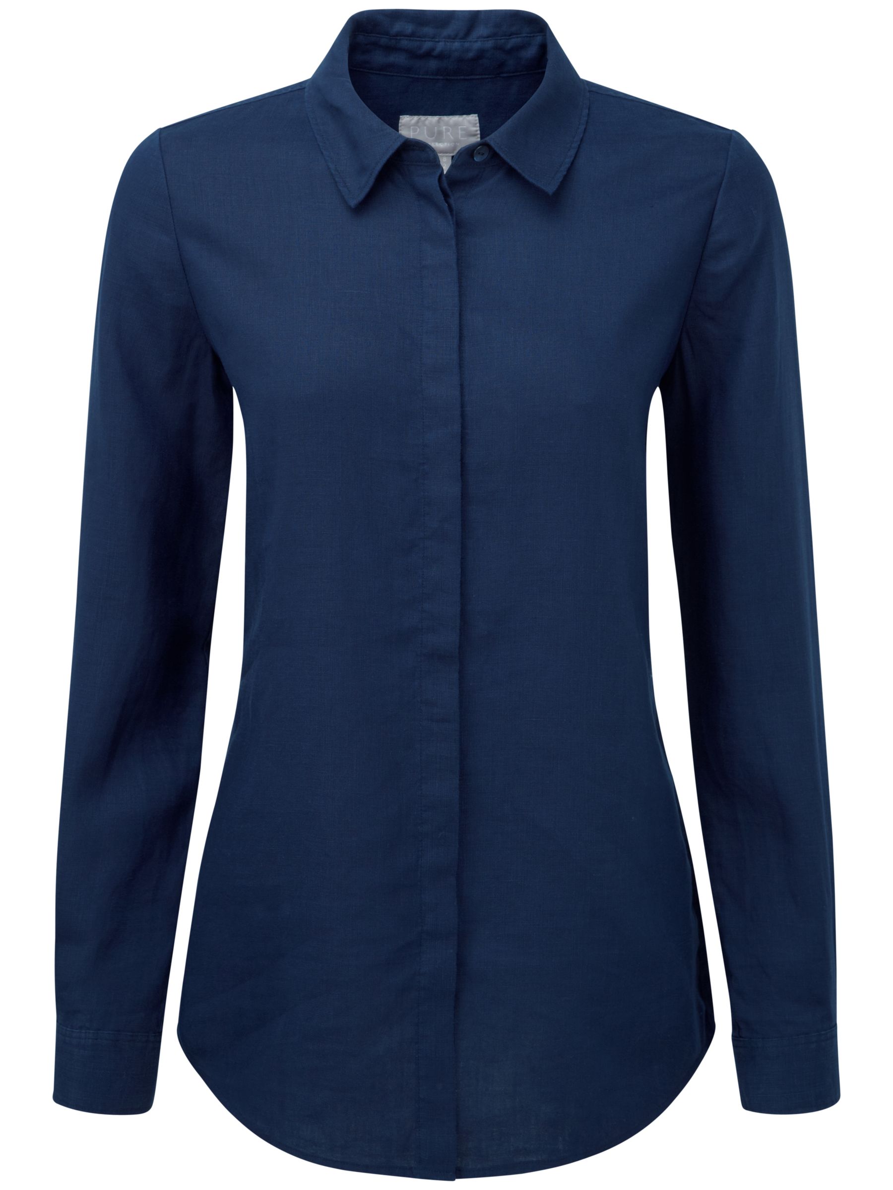 Pure Collection Laundered Linen Shirt at John Lewis & Partners