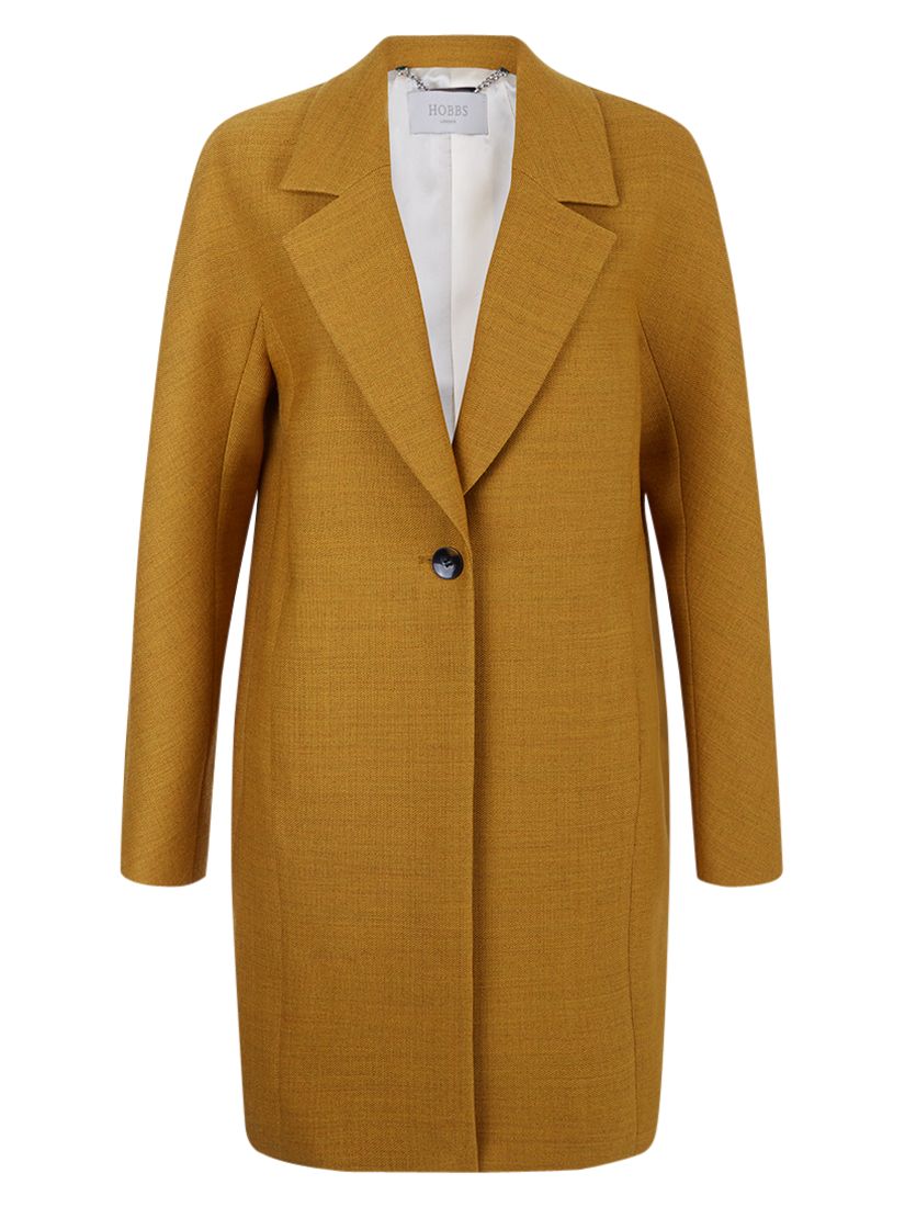 Hobbs Sunny Coat, Sunshine Yellow at John Lewis & Partners