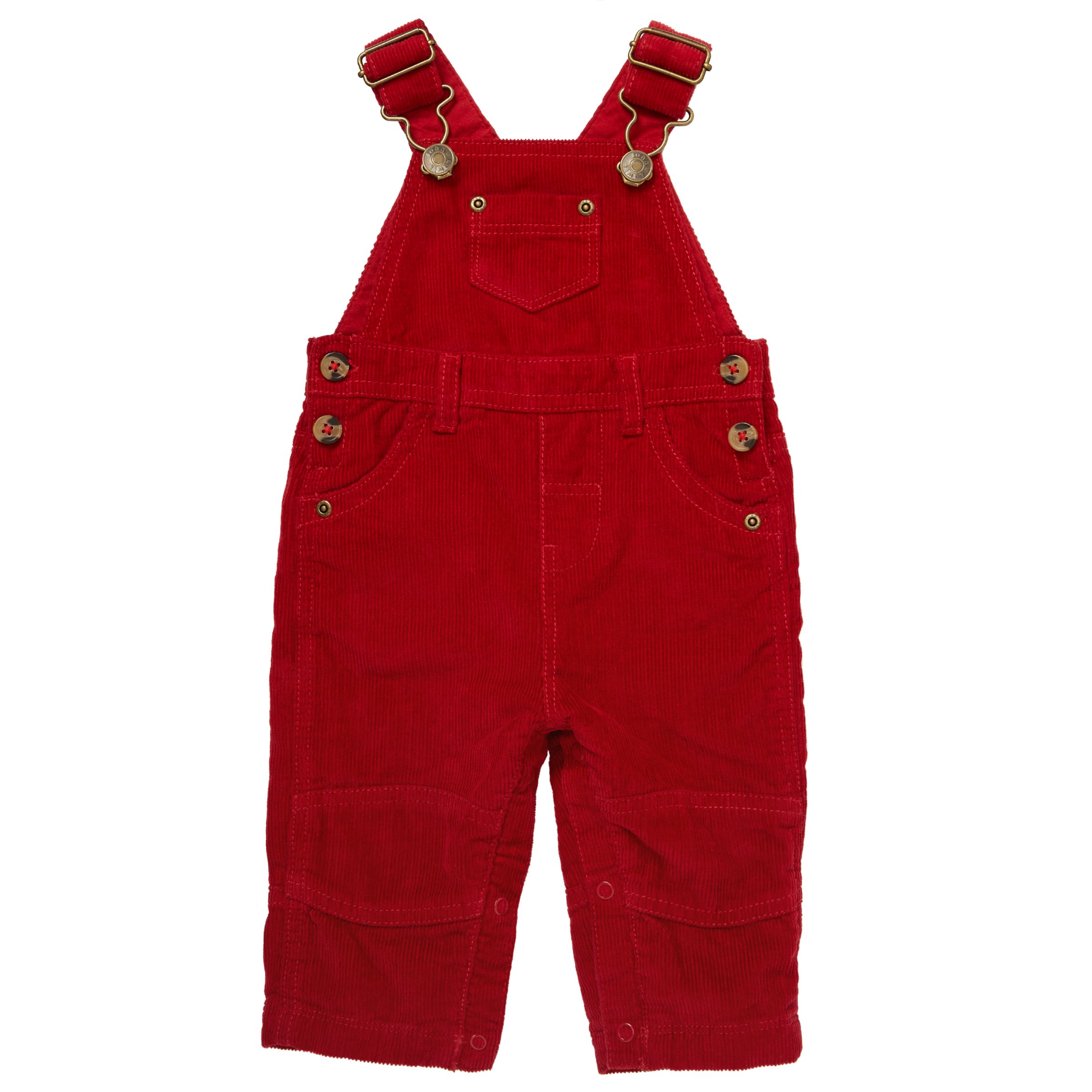 Partners Baby Corduroy Dungarees, Red 