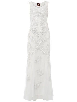 Raishma Floral Embellished Gown, White