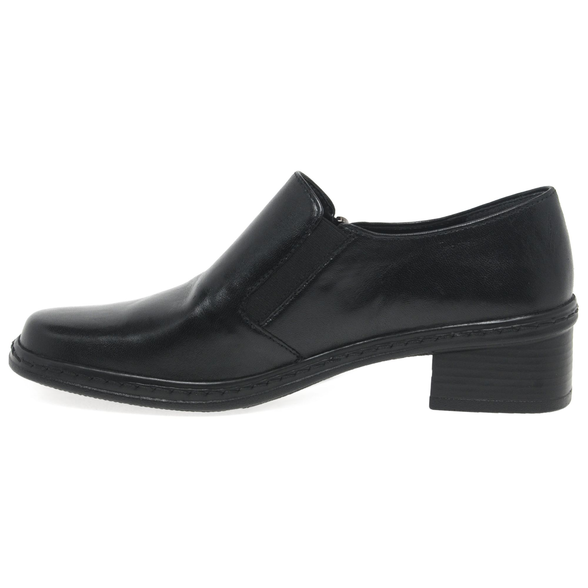Gabor Hertha Leather Loafers, Black