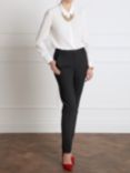 Pure Collection Lana Slim Leg Trousers, Black