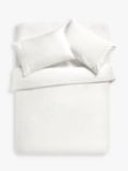 John Lewis Soft and Silky Garda Lattice Stitch Egyptian Cotton 400 Thread Count Bedding, Cream