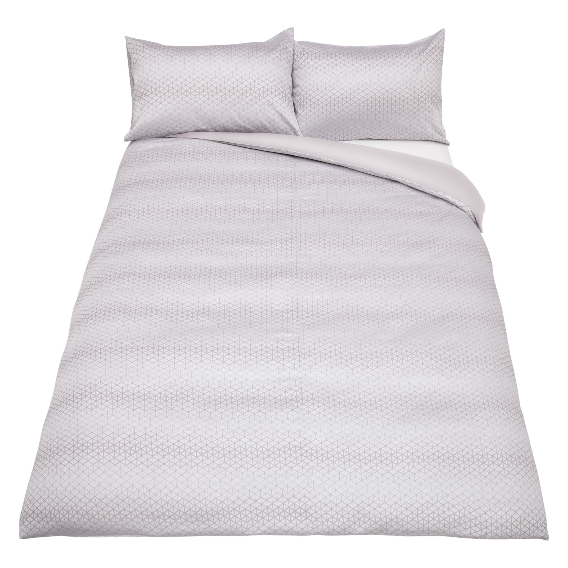 John Lewis Boutique Hotel Geo Jacquard Cotton Standard Pillowcase, Grey